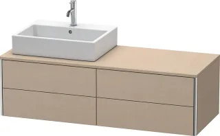 Duravit XSquare Konsolenwaschtischunterbau wandhängend Leinen Matt 1400x548x400 mm - XS4913L7575 XS4913L7575