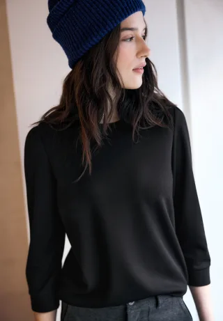 STREET ONE STUDIO 3/4-Arm-Shirt mit Rundhalsausschnitt