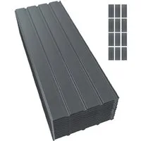Mondeer Wellplatte Dachplatten(12-tlg), 12x Trapezblech 115cm x 45cm verzinkt Profilblech Dachblech