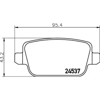 Hella Bremsbel?ge hinten Ford Focus Galaxy Kuga Mondeo S-Max 8DB355025-371