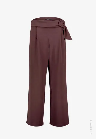 zero - Damen Stoffhose mit Gürtel Black Coffee - Gr. - 44