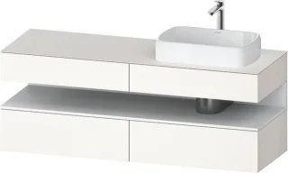 Duravit Qatego Konsolenwaschtischunterbau wandhängend Weiß Supermatt 1600x550x600 mm - QA47780188400 QA4778018840010
