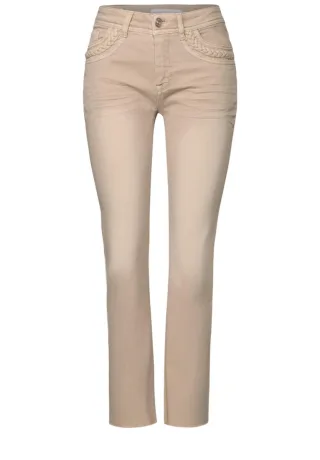 Street One - Bootcut Jeans beige - Gr. - 28