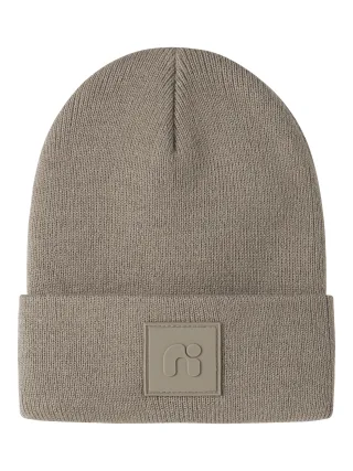 NAME IT - NMNMALIK KNIT BEANIE BADGE1 Silver Mink - Gr. - 52