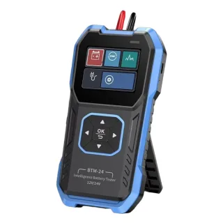 FNIRSI BTM-24 Automotive Battery Tester 12V 24V High-Definition Color Screen Reverse Polarity Overvoltage Protection Com