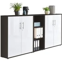 BMG Möbel Aktenschrank Office Edition 8 (Schrankwand Set, 3tlg) abschließbar, matt oder Hochglanz lackiert