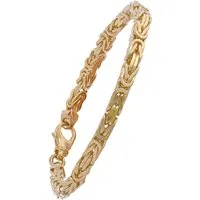 HOPLO Goldarmband Goldarmband Königskette Breite 5,0 mm 22 cm massiv 750-18 Karat Gold, Made in Germany