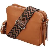 Adel Bags Schultertasche MARA Umhängetasche für Damen, Schultertasche aus Echtleder, hergestellt in Italien, mit 2 Riemen