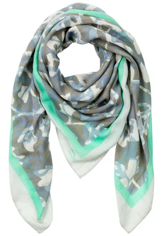 camel active - Gemusterter Schal aus einer Baumwollmischung night blue - Gr. - OS