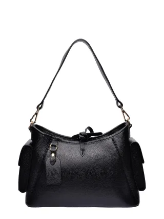 Anna Luchini Schwarz Rindsledertasche