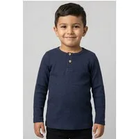 Name It Langarmshirt NMMKAB LS TOP NOOS Im Henley-Stil - mit kurzer Knopfleise, normal geschnitten