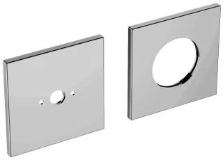 Keuco Rosetten-Set 51116, verchromt, eckig / 85 mm, 51116010092 51116010092