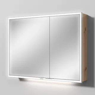 Sanipa Reflection Spiegelschrank MILO 100 mit LED-Beleuchtung, Eiche Natural-Touch, AU03485 AU03485