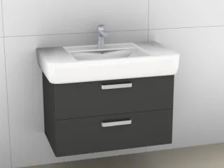 Artiqua 413 Waschtischunterschrank für Renova Plan 122185, 122188 Anthrazit Glanz, 413-WU2L-K10-7065 413-WU2L-K10-7065-51