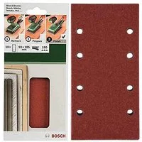 BOSCH Schleifpapier Schleifblatt Klett 10 Stück, 93 x 185 mm, Körnung 180 Schwingschleifer