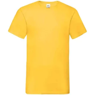 Fruit of the Loom Herren Valueweight V-Ausschnitt T-Shirt (Sonnenblume)