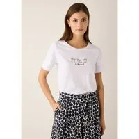 MORE&MORE T-Shirt T-Shirt mit Frontprint und Strasssteinchen