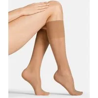 Camano Kniestrümpfe 4er Pack 4er Pack 20 DEN Feinkniestrümpfe in mattem Look, druckfreies Bündchen