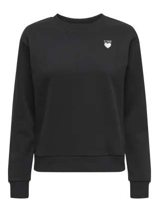 JDY - JDYPARIS L/S EMB SWEAT JRS NOOS Black - Gr. - XL