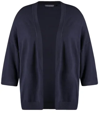 SAMOON - Strickjacke blau - Gr. - 48