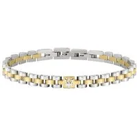 MASERATI Armband Iconic JM320AST09 – Herren-Armband Bicolor Edelstahl, 21 cm