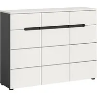 xonox.home Schuhkommode, Basalt grau Nachbildung Melamin beschichtet modern 120x94x37 cm