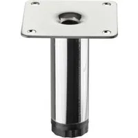 SO-TECH® Möbelfuß LIMA Ø 25 mm höhenverstellbar 10 mm Vitrinenfuß Sockelfuß, (1-St), Höhe 80 mm, Chrom poliert