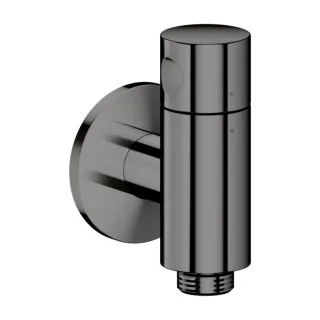 hansgrohe AXOR One Wandanschluss Stop 48781330 mit Absperrventil, polished black chrome