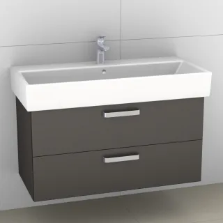 Artiqua 414 Waschtischunterschrank für Memento 5133A4, 5133A5, 5133A6 Stahlgrau Metallic, 414-WU2L-V 414-WU2L-V30-7141-88