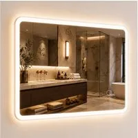 relaxdays LED-Lichtspiegel Dimmbarer LED-Badspiegel (1-St)