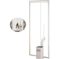 Diwzbyn Türdichtband Türabdichtung für Mobile Klimaanlage – Balkontür Fensterabdichtung, (1-St), mit Reißverschluss, Hot Air Stop, ohne Bohren, 90x210 cm