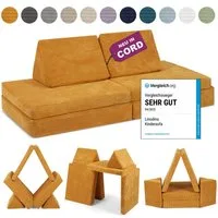 Linodino Kindersofa Spielsofa I aus Schaumstoff Bausteine I Spielcouch für Kinder, 3 Jahre Garantie