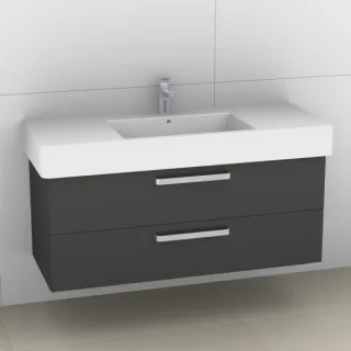Artiqua 411 Waschtischunterschrank für Vero 032912 Anthrazit Glanz, 411-WU2L-D10-7065-51 411-WU2L-D10-7065-51