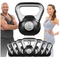 Miweba Sports Kettlebell Kettlebell KB200 - verschiedene Varianten, (Anti-Rutsch-Griff - Hartgummifüße - wasserabweisend - geräuscharm - hochwertige Sand-Zement-Mischung - Profi Fitness Schwunghantel Indoor & Outdoor Workout Ganzkörpertraining Kugelg