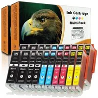 Kompatibel Canon PGI-570 XL, CLI-571 XL Multipack 20-Farben (4x Schwar Tintenpatrone (9055)