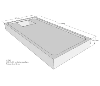 Neuesbad Wannenträger für Bette superflach 140x70x3,5 SD22757
