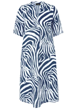 Doris Streich - Kleid marine - Gr. - 48