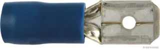 HERTH&BUSS Quetschverbinder 0,8 mm, DIN 46245 Flachstecker blau - 50252521