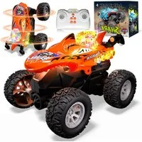 Esun RC-Auto Mini Monstertruck Ferngesteuert, Hai Monster Truck mit Metallgehäuse (Set, Komplettset), 1/64 Ferngesteuertes Auto ab 3 4 5 6 7 8 Jahre