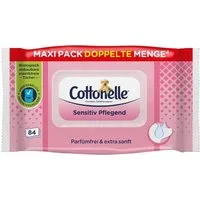 Cottonelle® Toilettenpapier Feuchtes Toilettenpapier Sensitive Pflegend 6 x 84 Feuchttücher (Einzelpack 6 x 84 Tücher), WC-Tücher