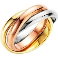 Firetti Fingerring Schmuck Geschenk 3-fach verschlungen, tricolor