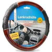 Cartrend Lenkradbezug Lenkrad-Bezug Universal 37 - 39 cm Holz-Optik, Ø 37 - 39 cm, (1-tlg), Universal Auto Lenkrad-Hülle Lenkrad-Schoner - Einfache Montage