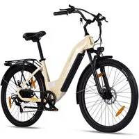 Vankel E-Bike Cityrad e bike für herren 26 zoll 18.2AH 36V 655WH damen 120km Elektrofahrrad, Kettenschaltung, Heckmotor, 655 Wh, (Beleuchtungsset mit Batterieladegerät, Batterieschlüssel, Werkzeug), Komfortables Stadtrad mit Scheibenbremsen & 26" Ber