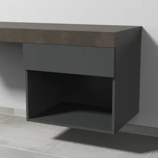Sanipa Anbau-/Solitärschrank 2morrow (P1355) 510x600x520 Anthrazit-Matt, P135522 P135522