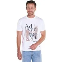 Engbers T-Shirt Herren Print T-Shirt, Reinweiss