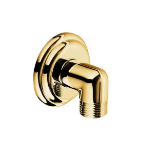 Kludi 1926 Anschlusswinkel 1210145-00 DN15, Abdeckrosette 56mm, vergoldet 23 kt