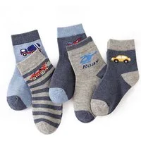 axy Langsocken axy Kinder Socken 5 Paar Multipack Jungen Mädchen Kindersocken (5er Pack) Geschenke Bunte Weich Kindersocken Autos Dinos