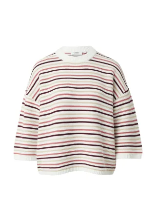 comma - Strickpullover weiß|mehrfarbig - Gr. - XS