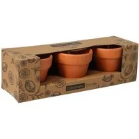 HAC24 Duftkerze Citronella Kerze im Terrakotta Topf 7x7 cm Mückenschutz Insektenschutz (Set, 3-tlg), Brenndauer je 6 Stunden