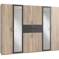 Wimex Kleiderschrank Diver Drehtürenschrank mit Spiegel, 180, 225 o. 270cm breit Bestseller Schlafzimmerschrank wahlweise 3 Innenausstattungen